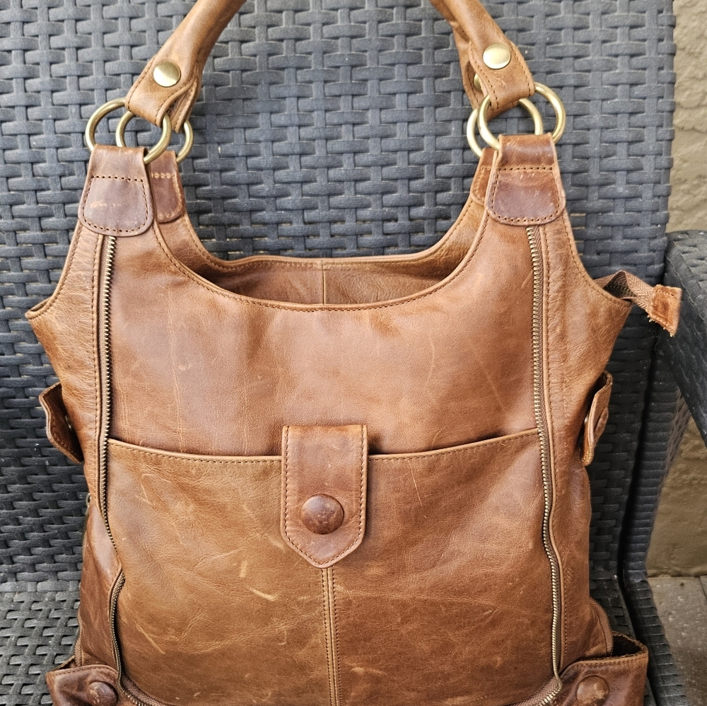 Vintage HIPPIE LEATHER HANDBAG, GIANT AMERILEATHER HANDBAG - Picture 6 of 6